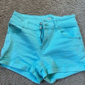 Charlotte Russe High Waisted Light Blue Shorts